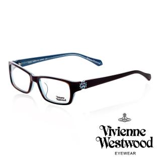【Vivienne Westwood】十字土星環個性款光學眼鏡(咖啡/藍 VW261 02)