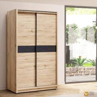 【WAKUHOME 瓦酷傢俱】BETIS白橡木4x7推門衣櫃 A026-06-242