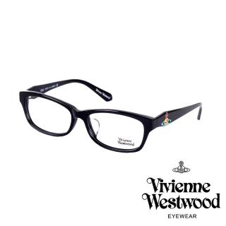 【Vivienne Westwood】浮雕七彩土星環款光學眼鏡(黑 VW272 01)