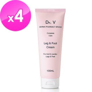 【澳洲Dr. V 即期品】專業級配方-護腿與腳乳霜-2026年3月到期(4入組 100ml/支)