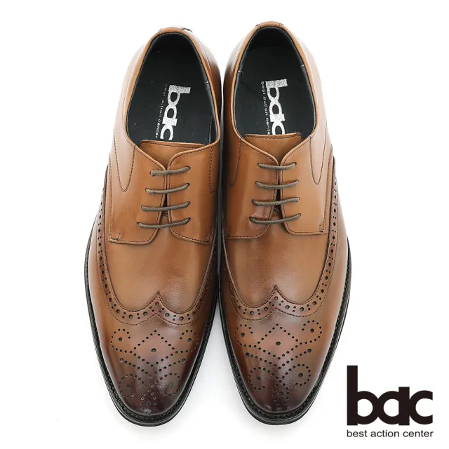 【bac】商務菁英 輕量舒適雕花造型紳士鞋(棕色)
