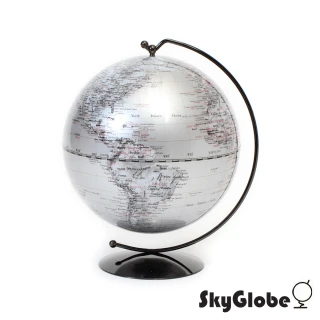 【WUZ 屋子】SkyGlobe 5吋銀色手臂時尚地球儀(英文版)