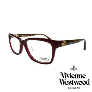 【Vivienne Westwood】金屬立體土星光學眼鏡(紅/咖啡 VW319 02)