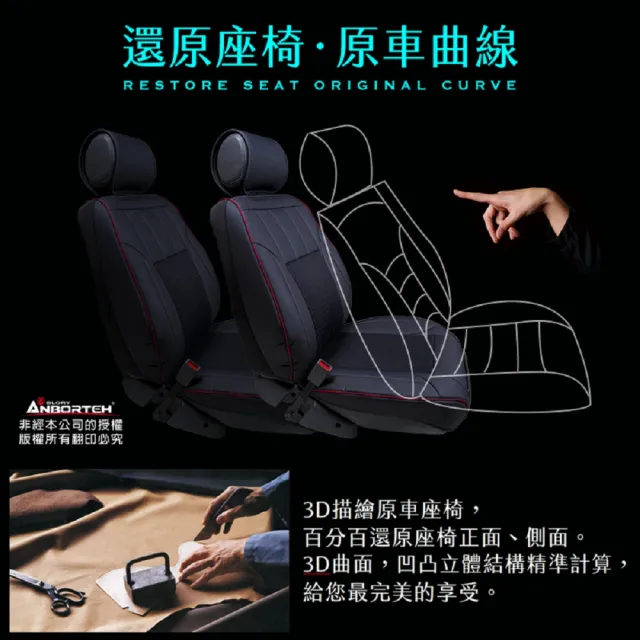 【ANBORTEH 安伯特】冰絲透氣 尊爵椅套 前座六件組(親膚透氣 防水防污防黴)
