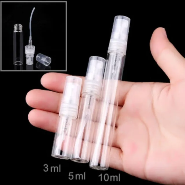 【MYBeauty】15入旅行便攜液體噴霧玻璃分裝瓶3mL(香水分裝小噴瓶/玻璃分裝/旅用分裝罐/按壓式噴霧瓶)