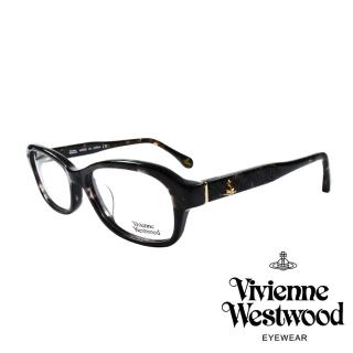【Vivienne Westwood】線條壓紋立體土星光學眼鏡(咖啡/琥珀 VW318 04)
