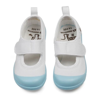 【MOONSTAR 月星】童鞋日製絆帶室內鞋(白藍)