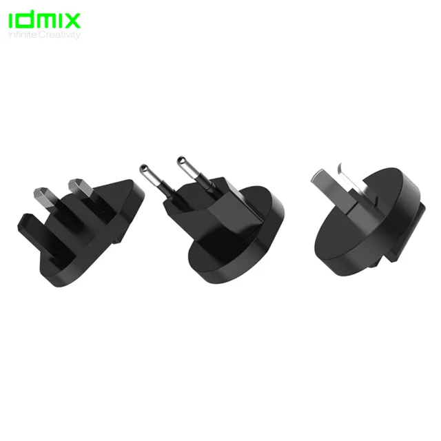 【idmix】EU/AU/UK CH05-A 三合一 萬用轉接頭(自帶充電線與插頭/可替換多國轉接頭/旅行行動電源)