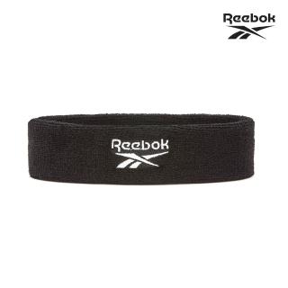 【REEBOK】加厚棉質舒適運動頭帶(黑/白)