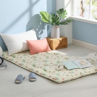 【LAMINA】和風花繪日式床墊5cm-米 臺灣製(單人)