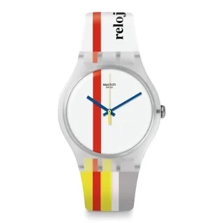 【SWATCH】Thyssen Museum系列手錶 THE RED SHINY LINE 男錶 女錶 瑞士錶 錶(41mm)