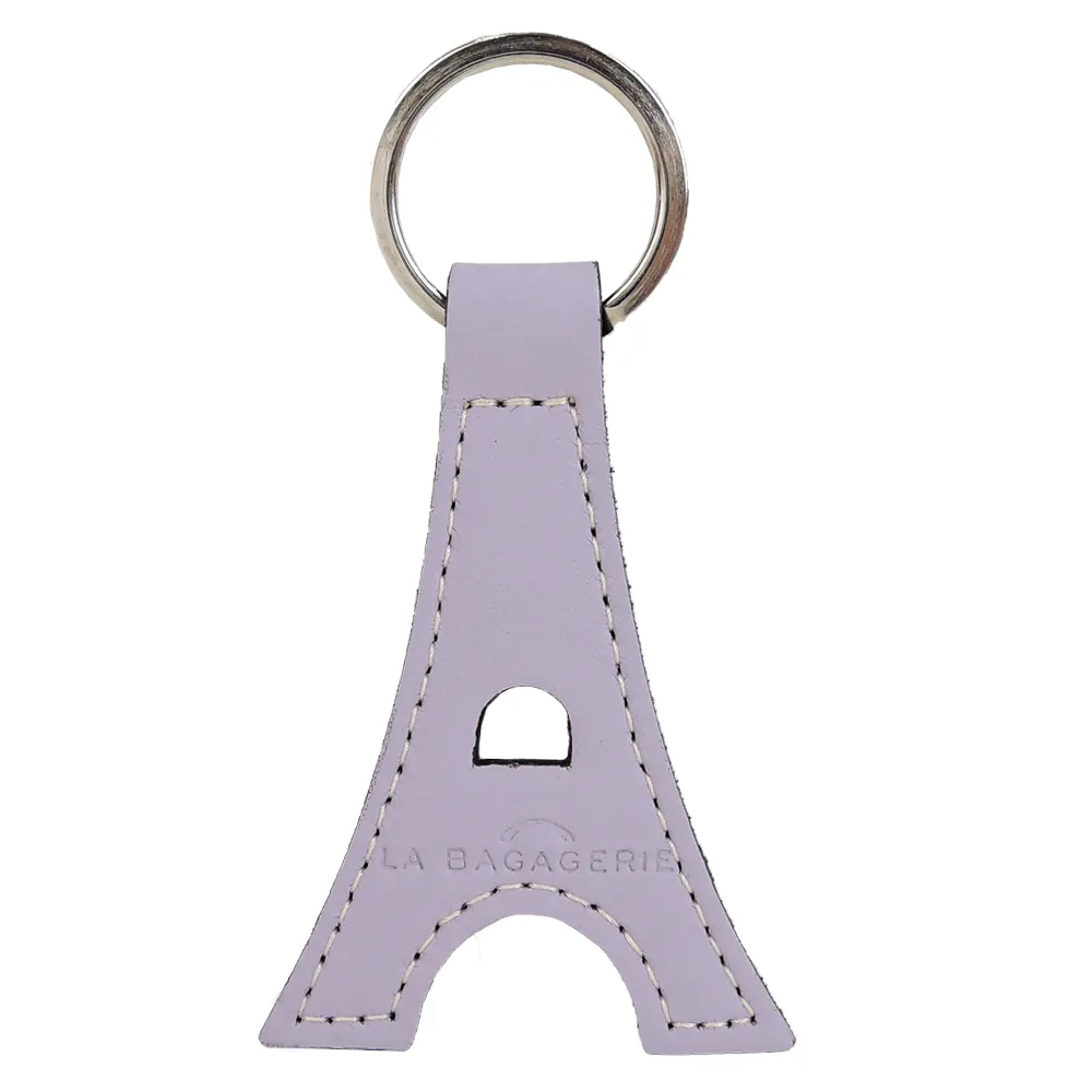 【LA BAGAGERIE】牛皮鐵塔造型鑰匙圈(丁香紫)