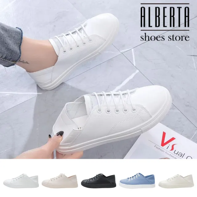 【Alberta】偏小 底厚3CM 百搭皮革腳踩鞋 厚底圓頭兩穿鞋 後踩鞋 穆勒鞋休閒懶人款
