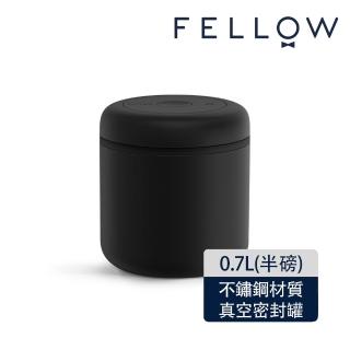 【FELLOW】ATMOS 真空密封罐 不銹鋼啞光黑0.7L(真空儲豆罐 保鮮 延長壽命 風味更佳 推薦儲存精品咖啡豆)