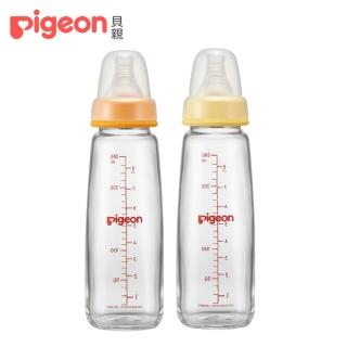 【Pigeon貝親 官方直營】一般口徑玻璃奶瓶240ml(2色)