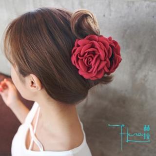 【HERA 赫拉】ll現貨ll韓版新娘模擬燙邊玫瑰花抓夾-2色(現貨瘋搶中)