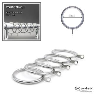 【GCurtain】金屬靜音窗簾環 掛勾孔 #RSH002H12 消音環、吊環、內圈Φ45mm(12入/組)
