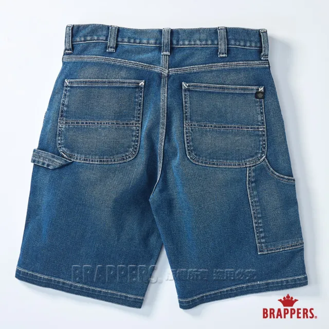 【BRAPPERS】男款 HM-中腰系列-彈性工作帶五分褲(深藍)
