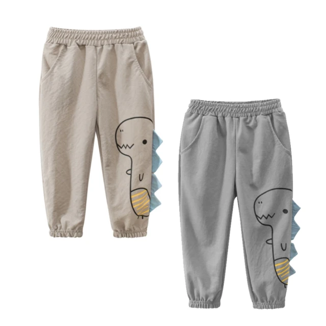 橘魔法 迷彩雙口袋細刷絨縮口長褲(褲子 大童 縮口褲 運動褲