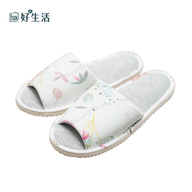 【hoi! 好好生活】印花純棉室內拖鞋 花 28cm
