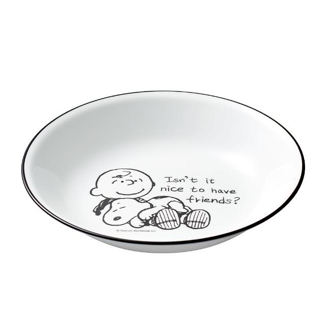 【CorelleBrands 康寧餐具】SNOOPY 復刻黑白8吋深盤(420)