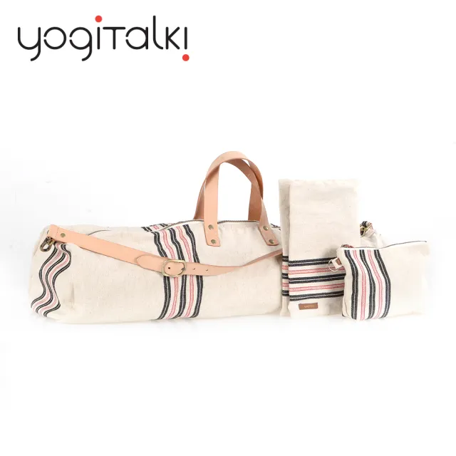 【yogiTalki】MIT 法國日光旅行 天然棉質小拉鍊收納袋