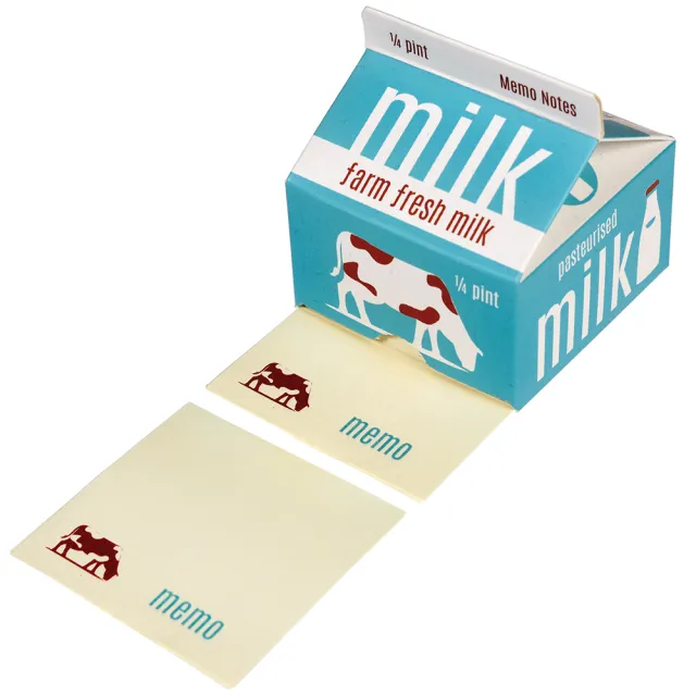 【Rex London】牛奶盒造型便條紙_大乳牛(RL27421)