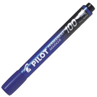 【PILOT百樂】SCA-100 100型麥克筆-圓頭-6支組(藍色6支)