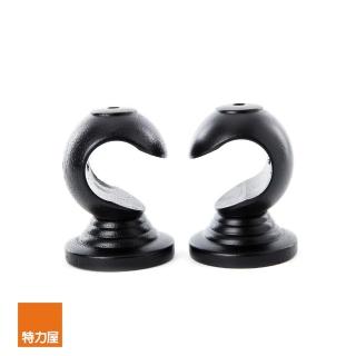 【特力屋】實木窗簾桿 天架 黑色 2入 28mm