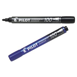 【PILOT百樂】SCA-100 100型麥克筆-圓頭-6支組(藍色3支黑色3支)