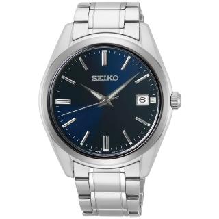 【SEIKO 精工】CS 時尚石英手錶-藍x銀/39mm 母親節 禮物 送禮(6N52-00A0B SUR309P1)