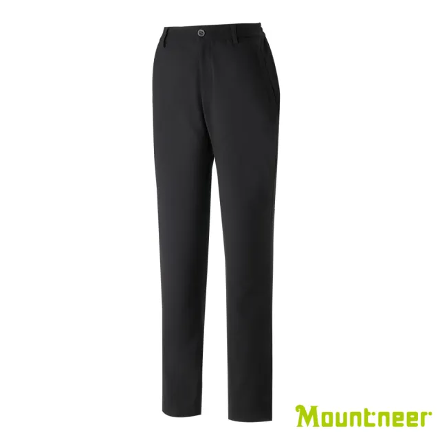 【Mountneer 山林】女 彈性抗UV窄管長褲-黑色 31S20-01(透氣合身/機能/下著/運動休閒)