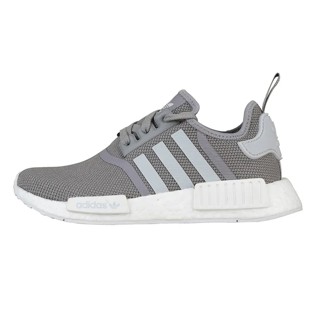 【adidas 愛迪達】adidas Originals NMD R1系列織紋網面慢跑潮鞋(男/灰)