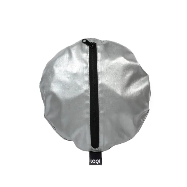 【LOQI】雙面旅行袋-金屬銀 WEMMSI(收納袋.環保袋.收納.旅行袋)