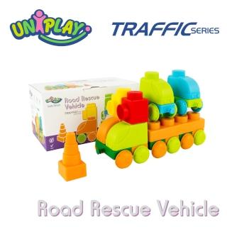 【UNiPLAY】抗菌軟積木 交通系列 道路救援車組
