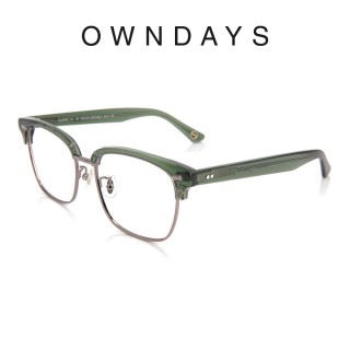 【OWNDAYS】John Dillinger系列 眉形鏡框鈦金屬框光學眼鏡(JD2045J-1A C4)