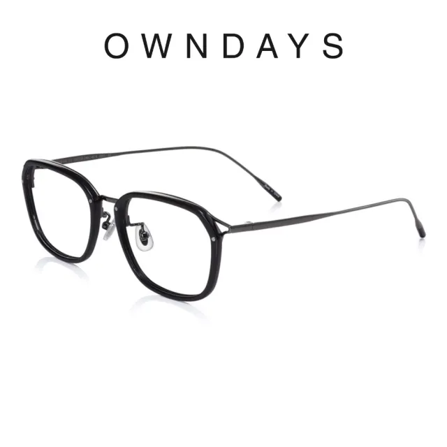 【OWNDAYS】John Dillinger系列 方型款鈦金屬框光學眼鏡(JD2041B-0A C1)