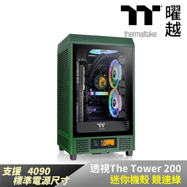 【Thermaltake 曜越】透視The Tower 200 迷你機殼 競速綠(CA-1X9-00SCWN-00)