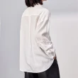 【MsMore】白色蕾絲拼接襯衫長袖鏤空中長版上衣#118708(白)
