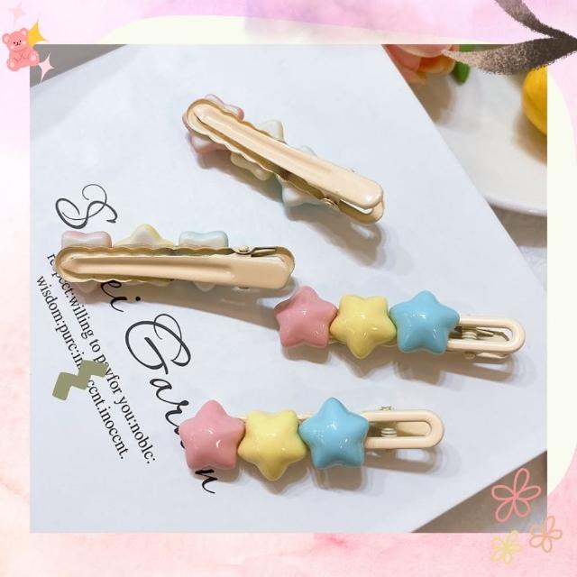 【FALAMILA LML】可愛奶油三色星星髮夾(2入$119)