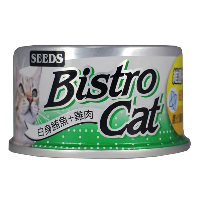 【Seeds 聖萊西】Bistro Cat特級銀貓健康貓罐 80g(主食/全齡貓/貓罐/貓狗飼料/罐頭餐盒)