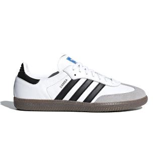 【adidas 愛迪達】Originals Samba OG 男鞋 女鞋 白色 焦糖黑底 經典 麂皮 復古 經典 休閒鞋 B75806