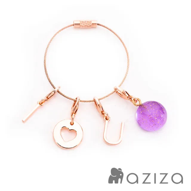 【aziza】玫瑰金鋼線圈