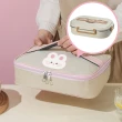 【Mega】可愛奶茶色小熊五格便當盒 分隔便當盒 附餐具+湯碗+餐袋(飯盒 餐盒 保溫 餐盤)