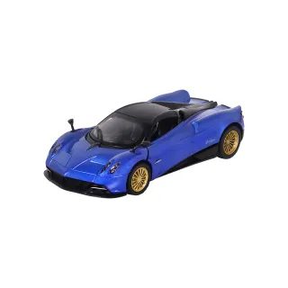 【KIDMATE】1:32聲光合金車 Pagani Huayra Roadster藍(正版授權 迴力車模型玩具車 帕加尼風神)