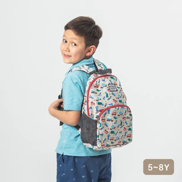 【HUGGER】兒童背包+筆袋-多色(A4可 幼小孩輕量休閒童趣防潑水減壓肩帶才藝上學後背)