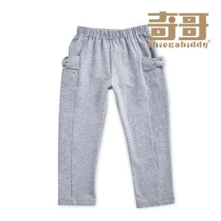 【奇哥官方旗艦】比得兔 女童裝 甜蜜夢境蝴蝶結長褲-灰色(6-8歲)