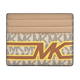 【Michael Kors】Cooper 滿版印花卡片/名片夾(奶茶)
