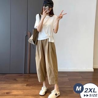 【LANNI 藍尼】現貨 寬鬆舒適九分休閒褲※(工裝褲/女褲/長褲/售完不補)