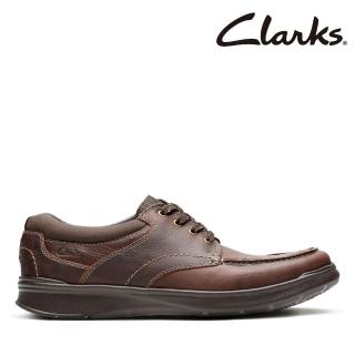 【Clarks】男鞋 Cotrell Edge 質感牛皮寬楦綁帶輕量休閒鞋(CLM19803C)